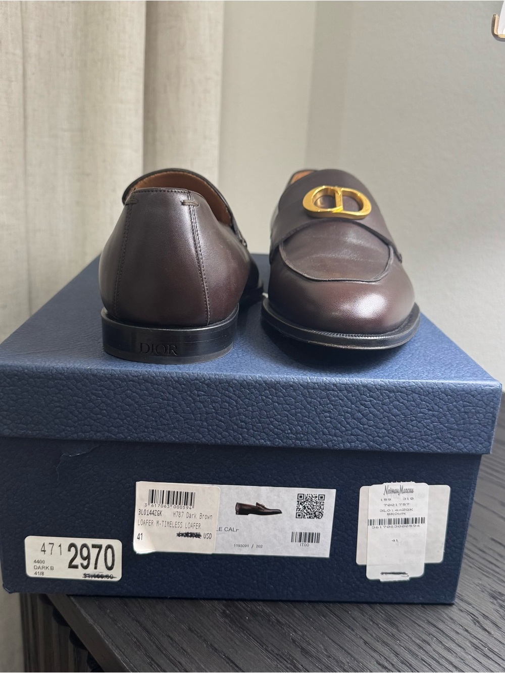 Christian Dior Timeless Loafers Dress Shoes Leather Brown 41 - Picture 11 of 11